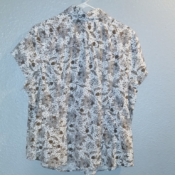 Badic Editions Brown Floral Top - Picture 5 of 6